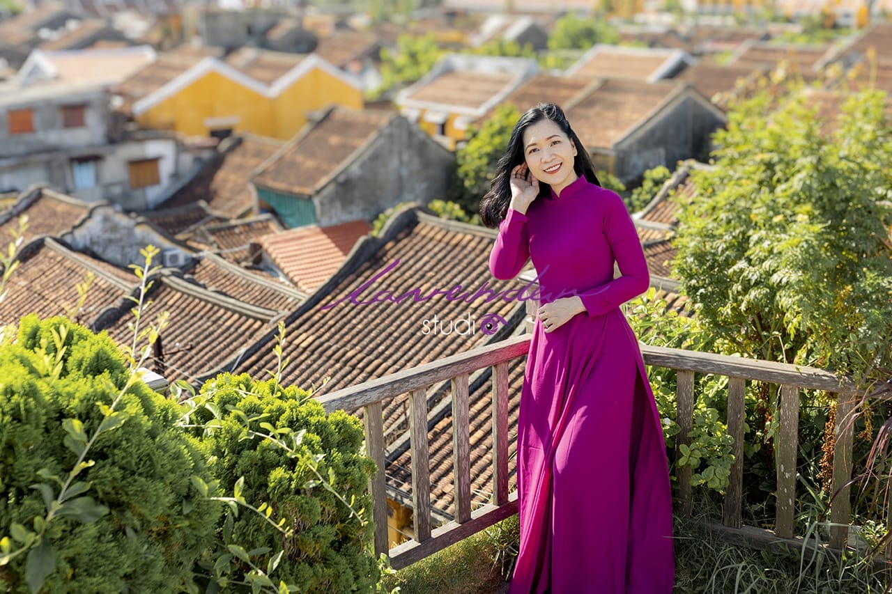 chụp ảnh áo dài ở Hội An